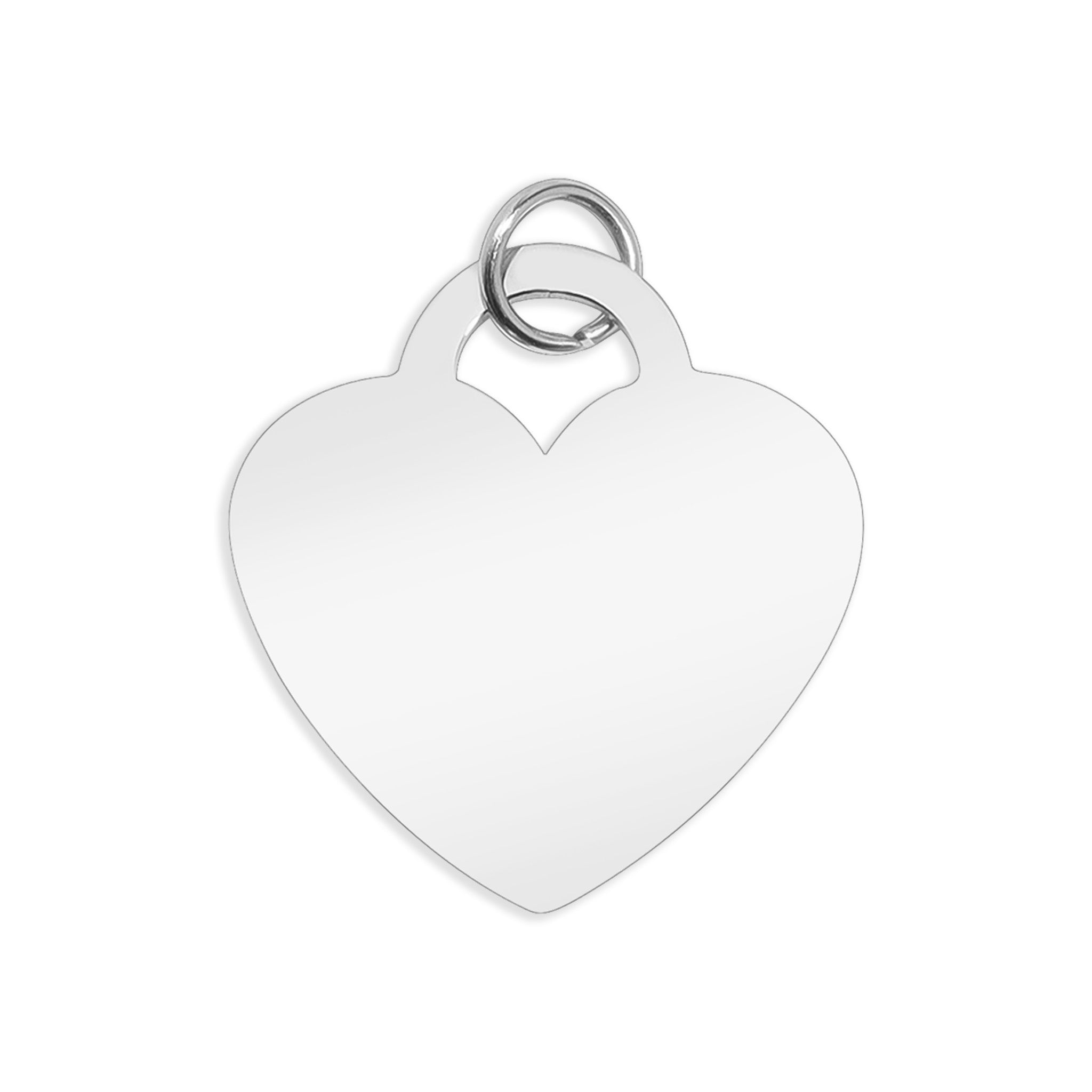 18K Gold PVD Blank Heart Charm Stainless Steel Pendant / SBB0011、mySite、dreamappss