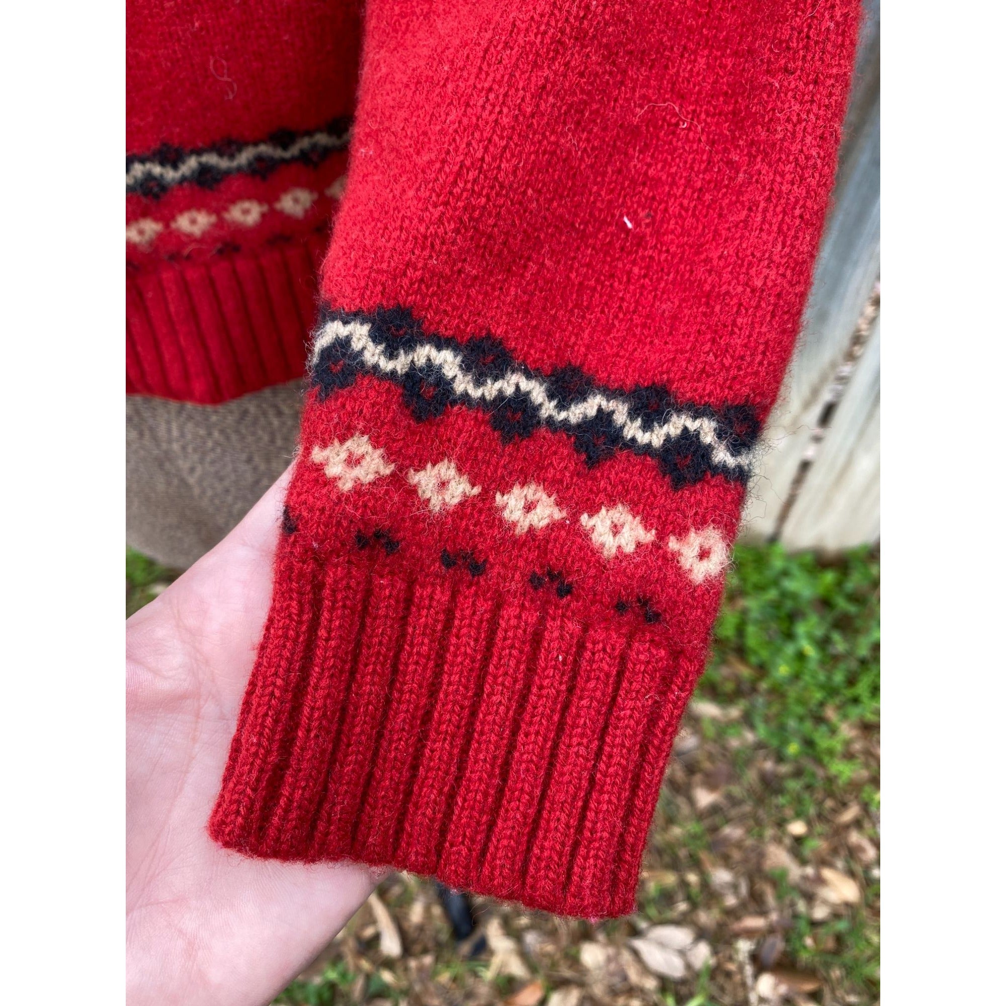 90s Eddie Bauer Lambs Wool Red Sweater Small、mySite、garagedoors4me