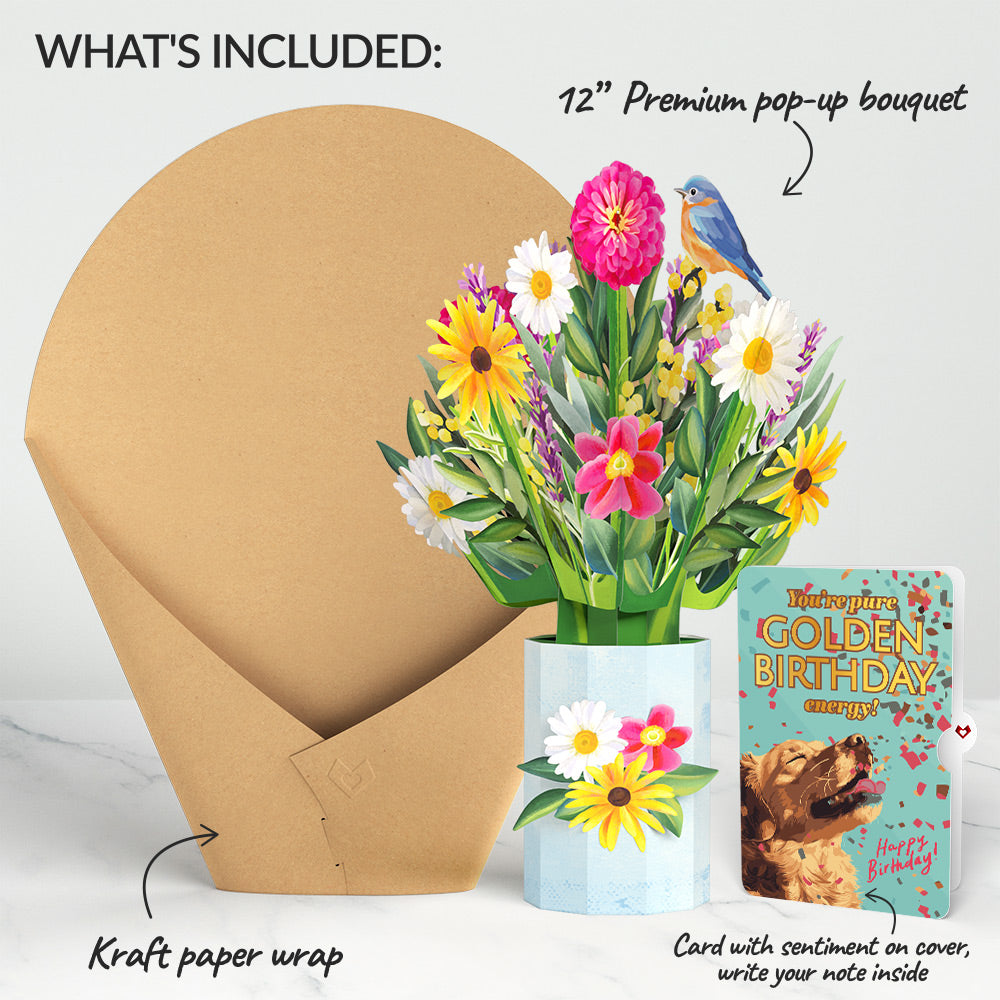 Black-Eyed Susan Birthday Bouquet and Golden Energy Sentiment Set、mySite、solidvoid