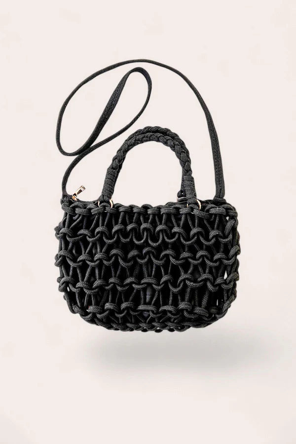 Debbie Katz Paris Crochet Bag, Black、mySite、noshort