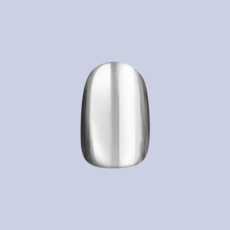 Mirror Chrome - Press-On | Extra Short | Round、mySite、solidvoid