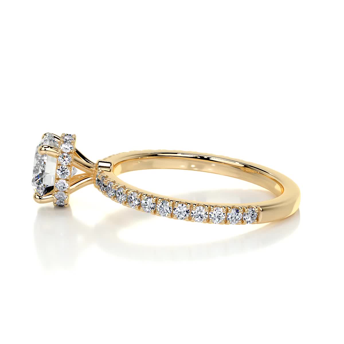Vivienne Diamond Engagement Ring -18K Yellow Gold、mySite、hinf8tx79
