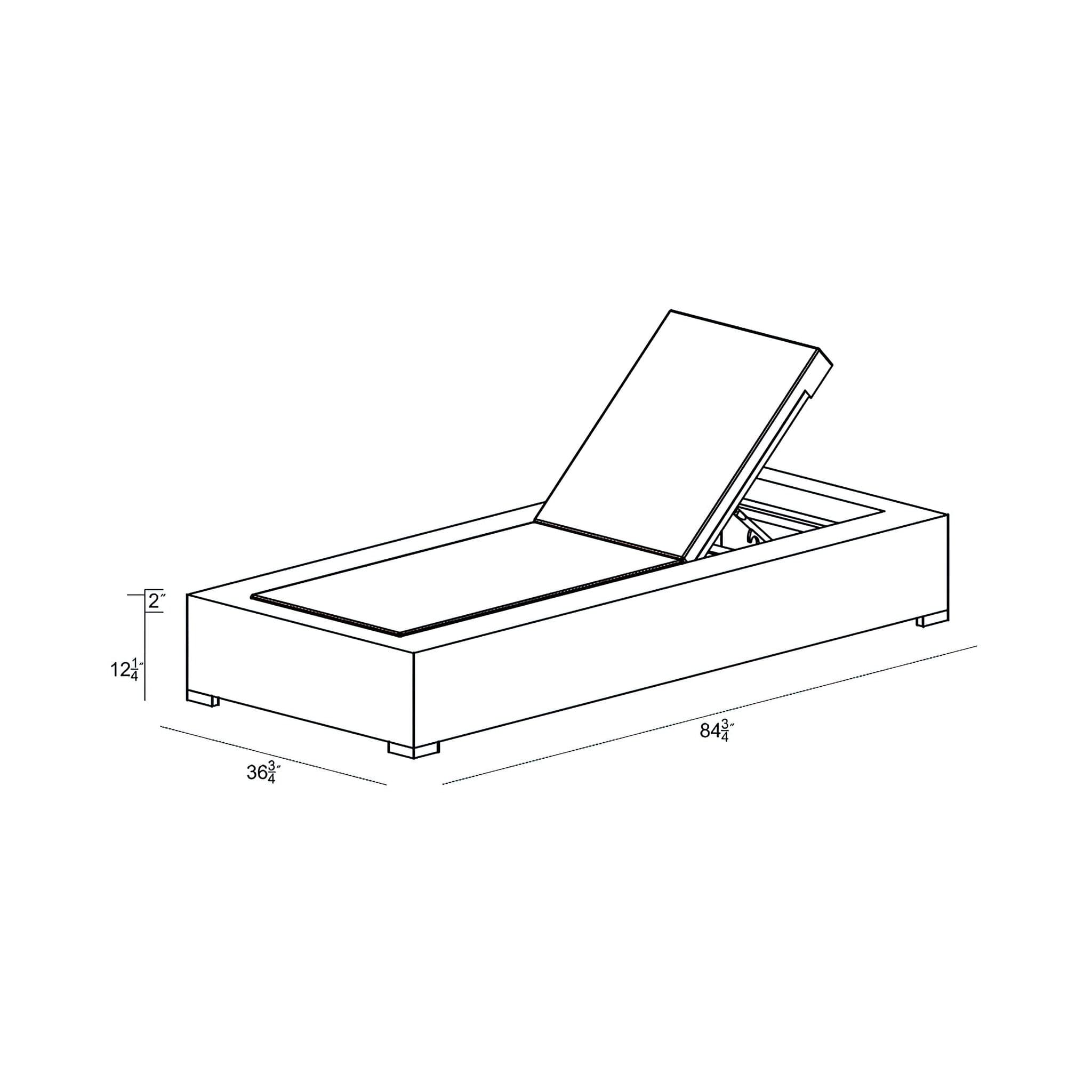 Urbana Armless Chaise Lounge、mySite、neckold