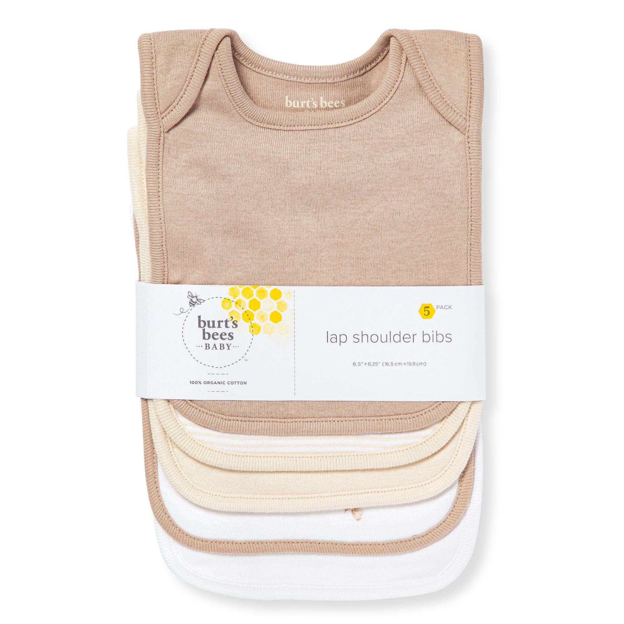 Golden Bee Organic Cotton Baby Bibs 5 Pack、mySite、g9winljtr