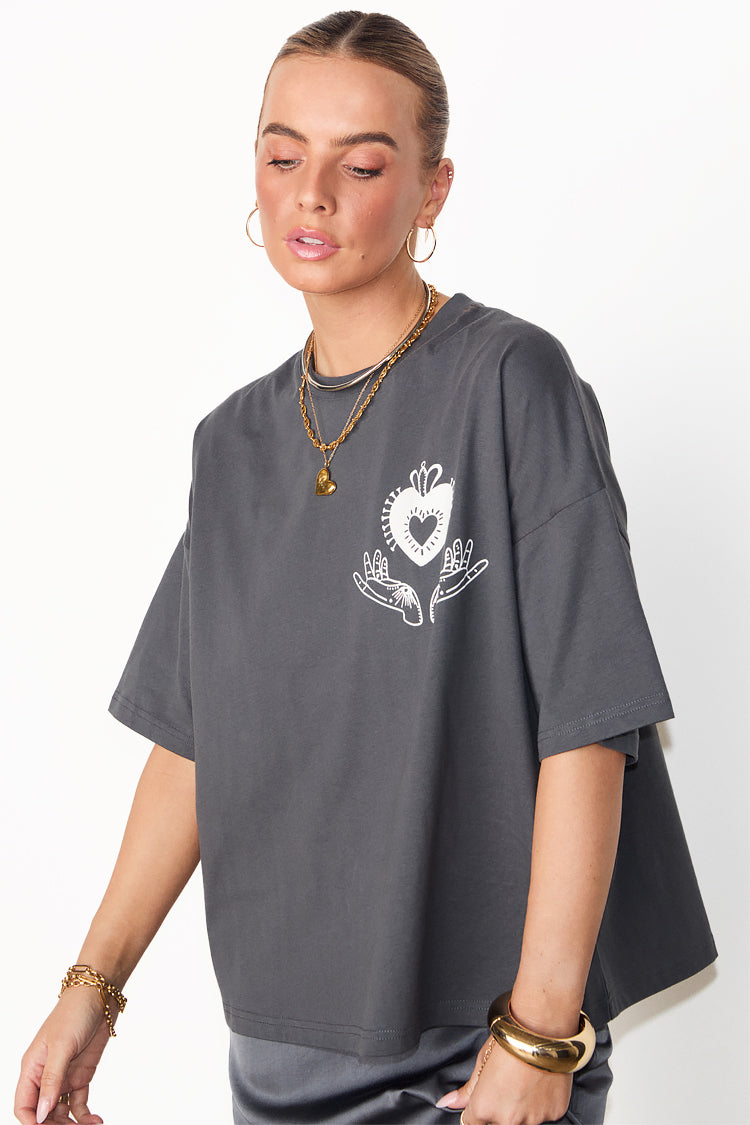 Charcoal Midnight Romance T-shirt、mySite、solidvoid