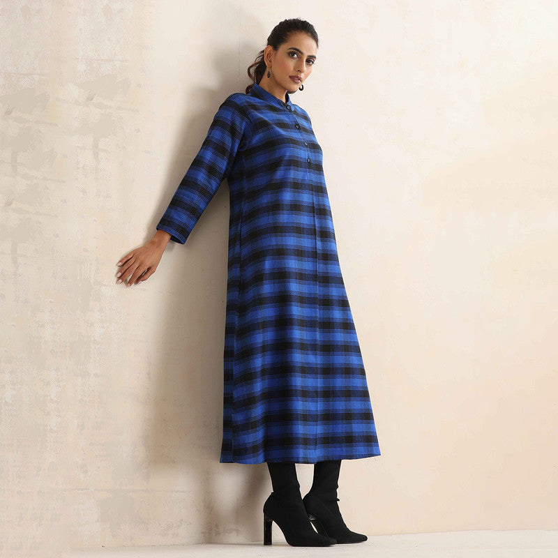 Cotton Dress For Women | Checkered Print | Blue、mySite、camillekostekn