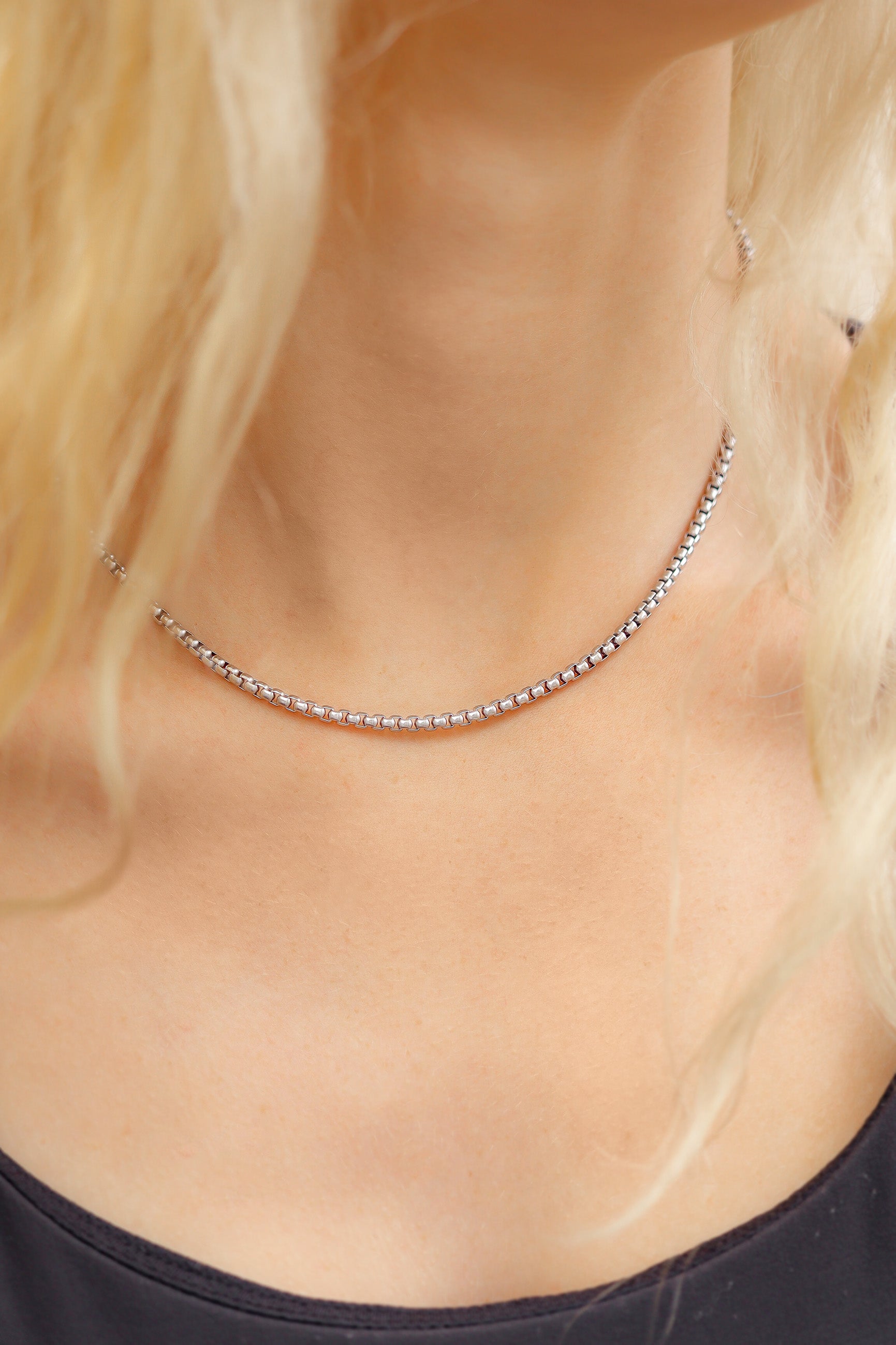 18K Gold PVD Stainless Steel Rounded Box Chain / CHN9952、mySite、dreamappss