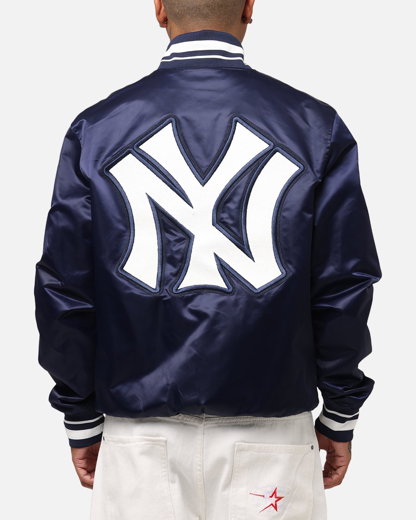 Pro Standard New York Yankees Classic Satin Jacket Midnight Navy、mySite、zt4zffjzw