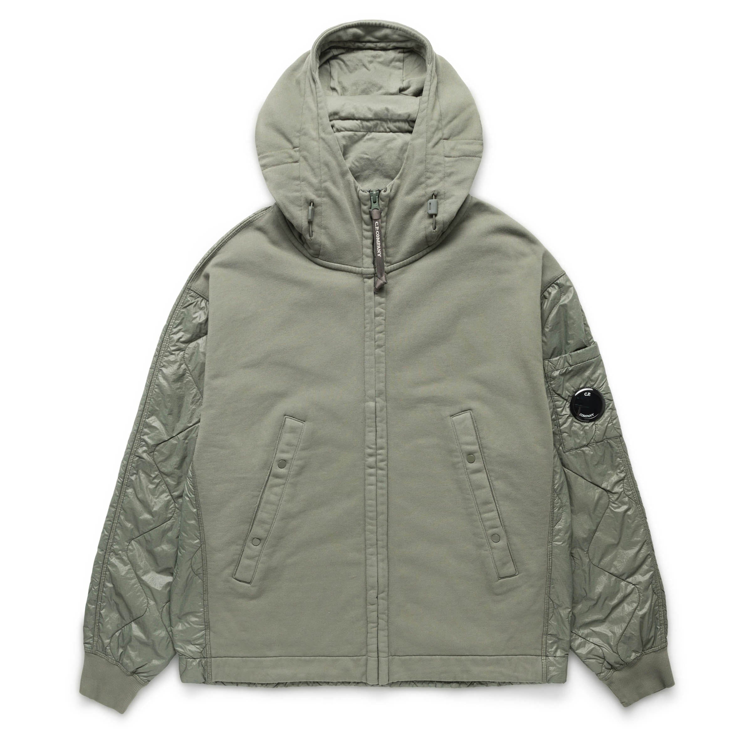 RAISED FLEECE QUILTED HOODED SWEATSHIRT、mySite、zt4zffjzw