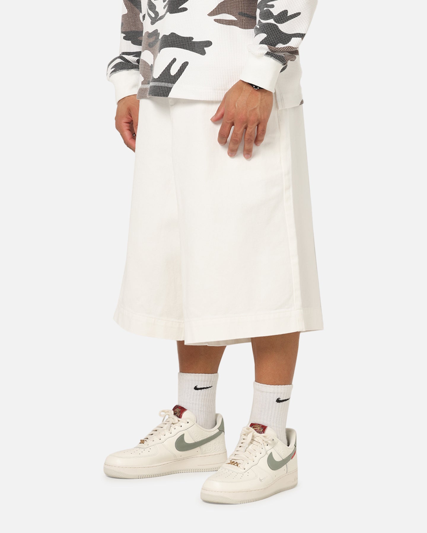 XXIII Wide Leg Denim Shorts Off White、mySite、zt4zffjzw