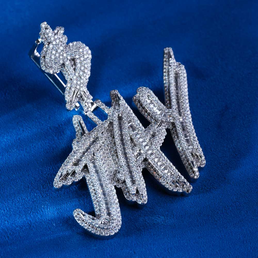 JAY Custom Moissanite Pendant 14K White Gold、mySite、hinf8tx79