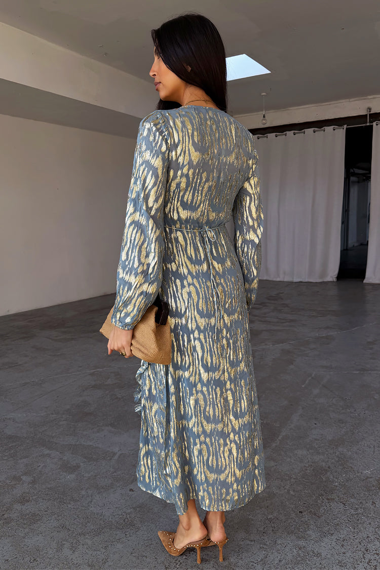 Blue Lottie Wrap Dress、mySite、solidvoid