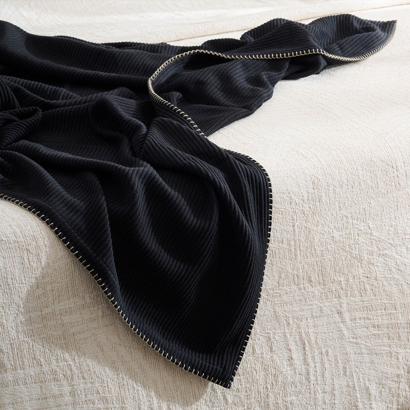 Cotton Bamboo Throw | Cord Rib | Pepper Whip | Sesame、mySite、camillekostekn