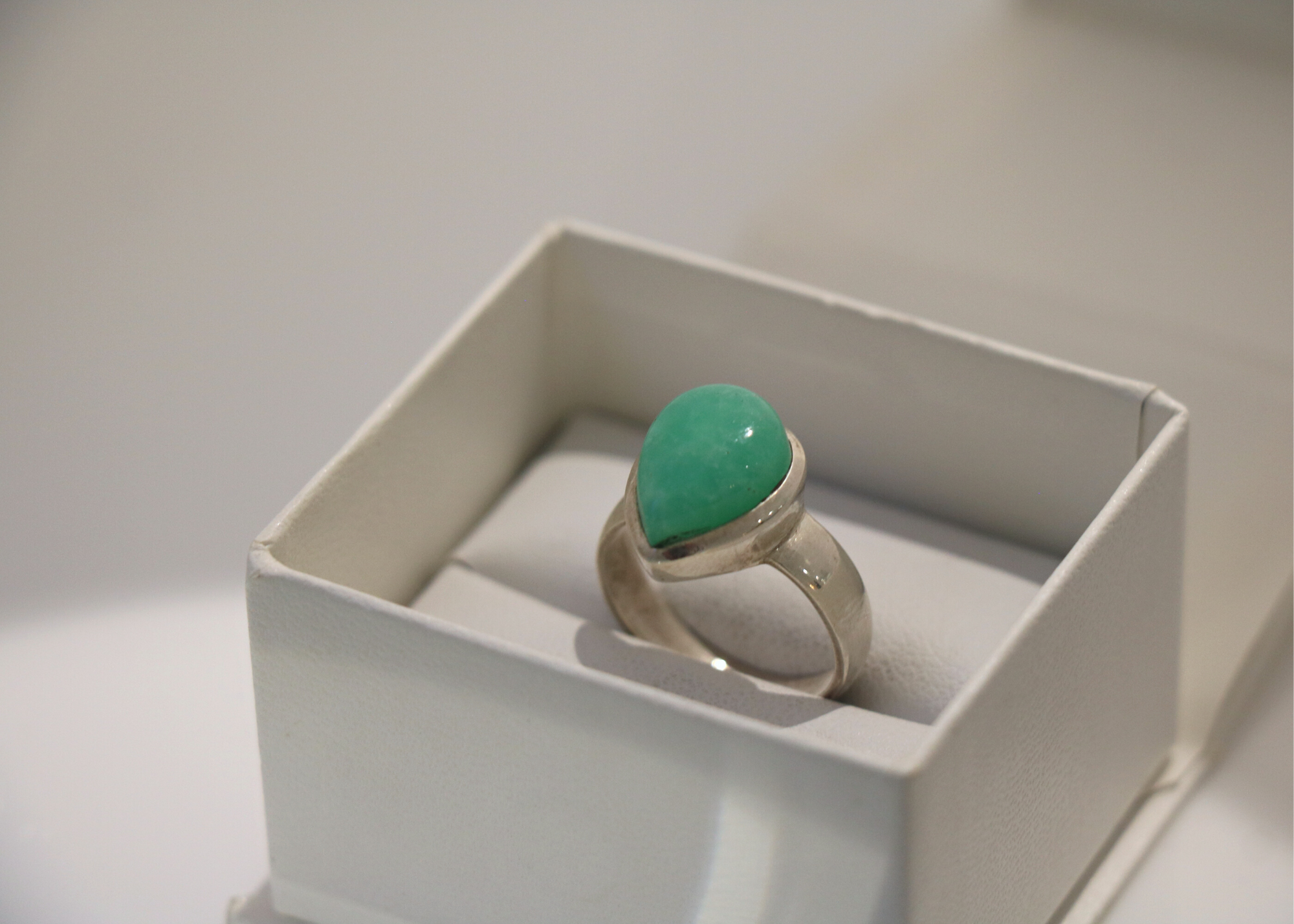 Teardrop Chrysoprase Ring (Sterling Silver)、mySite、topwebapps