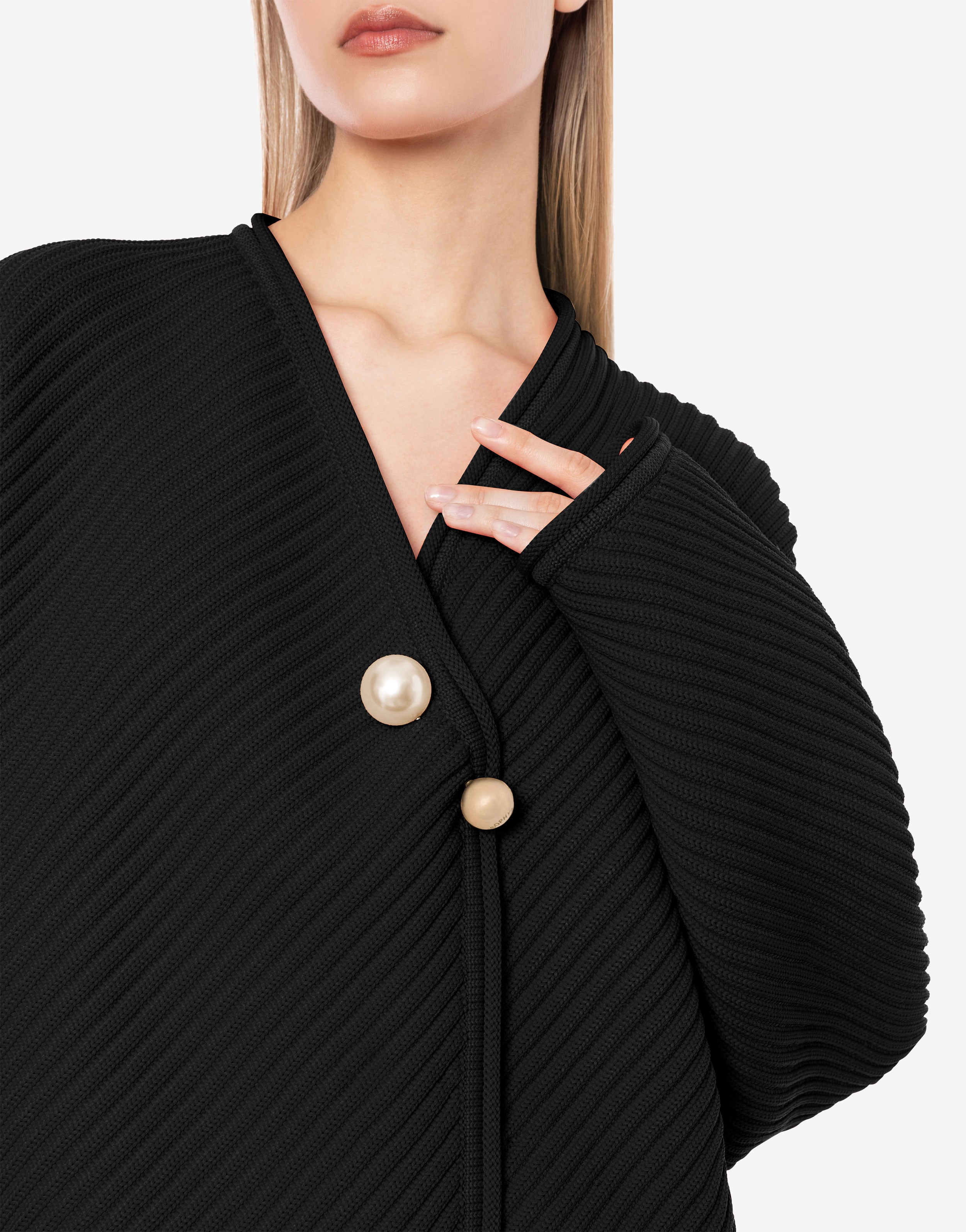 Cardigan in fettuccia con spilla gioiello、mySite、aoinhome