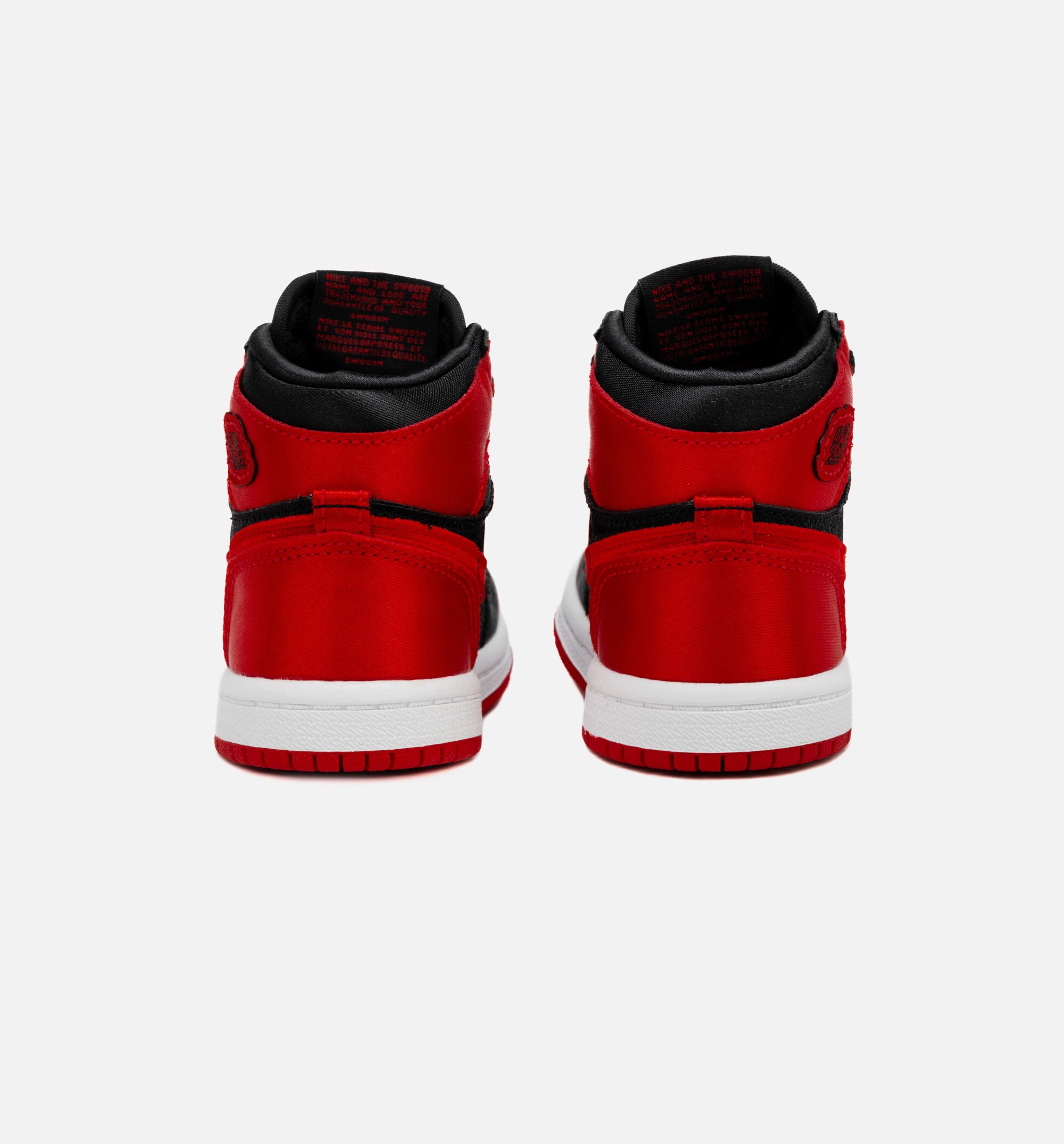 Air Jordan 1 Retro Hi OG Satin Bred Infant Toddler Lifestyle Shoe - Black/Red Free Shipping、mySite、dreamappss