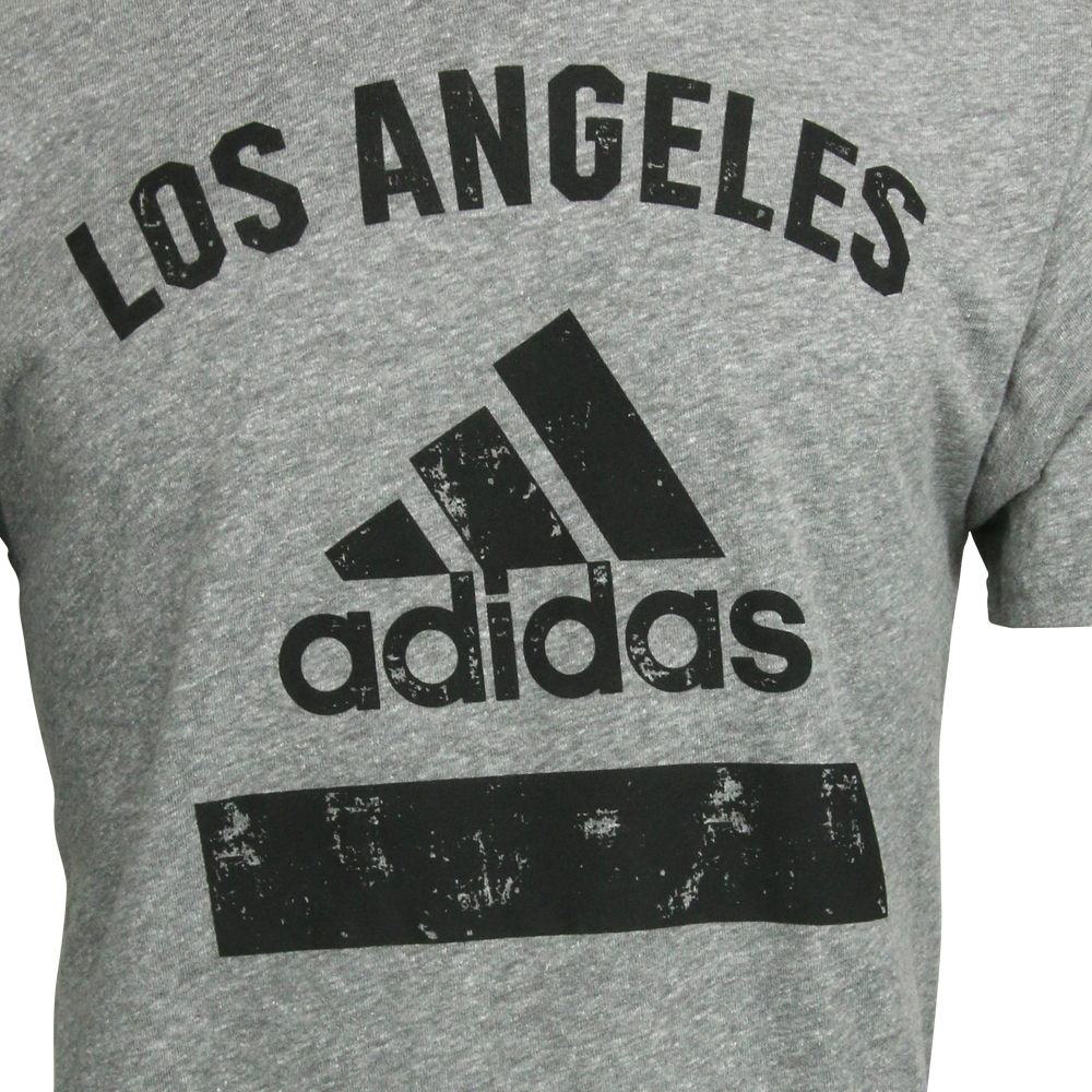 adidas Men's LAFC Tri Blend Tee Dark Heather Gray、mySite、noshort
