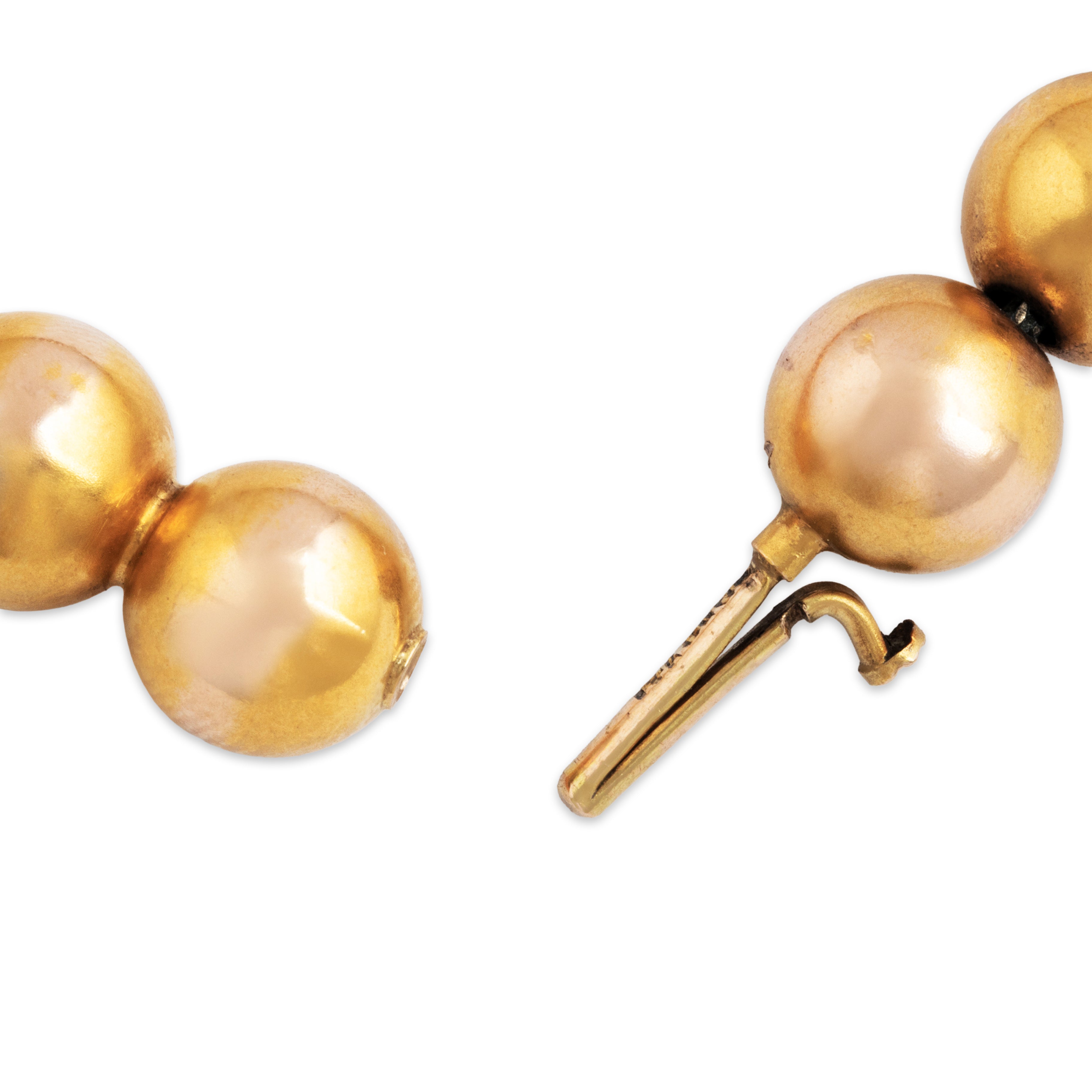 Antique 14k Yellow Gold Fabulous Bead Statement Necklace 15.75、mySite、hinf8tx79