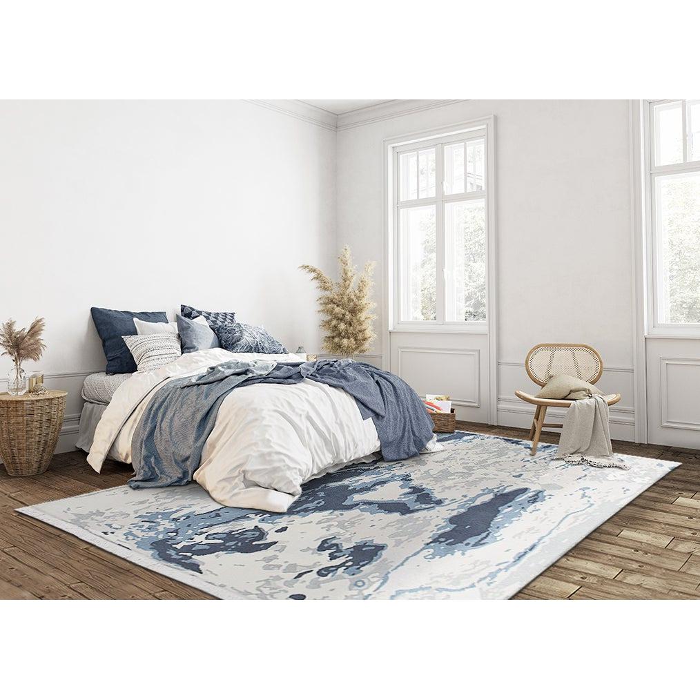 Ridley Blue Gray Wool Handknotted Rug、mySite、gigharbornorthrealestate