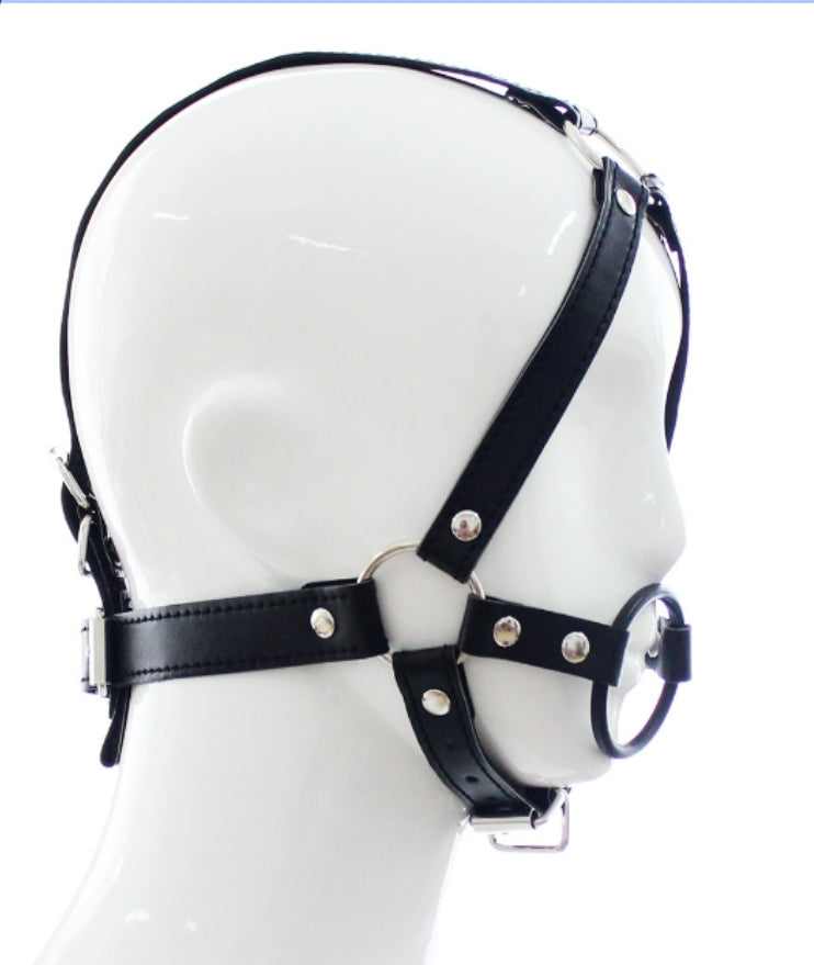 Head Harness Mouth Gag O-Ring Panel | Adjustable | Fetish | Unisex、mySite、bottomscart