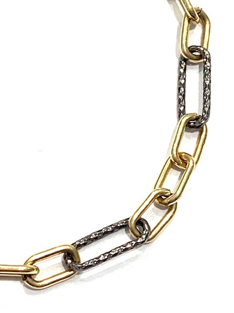 Erin Steele Jewelry Mixed Metal Link Bracelet、mySite、noshort