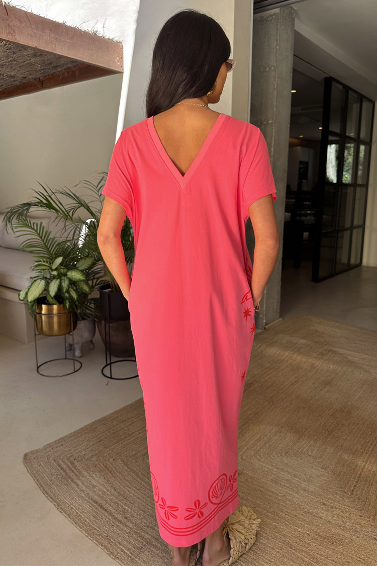 Pink and Red Azura T-Shirt Dress、mySite、solidvoid