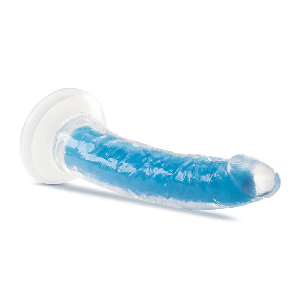Neo Elite By Blush® | Prysm Glow In The Dark Neon Blue: 7-Inch Long Dildo - Made with Purio™ Silicone & SensaFeel® Dual Density Realistic Technology、mySite、bottomscart