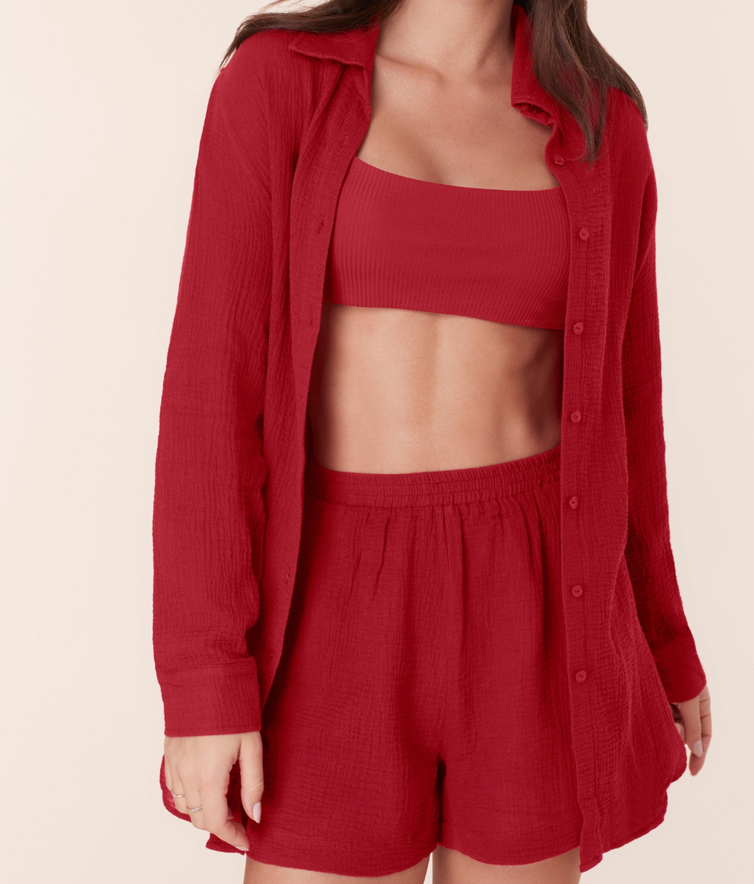  The Corvo Button Up - Cotton Gauze - Flame、mySite、ashleygrahame