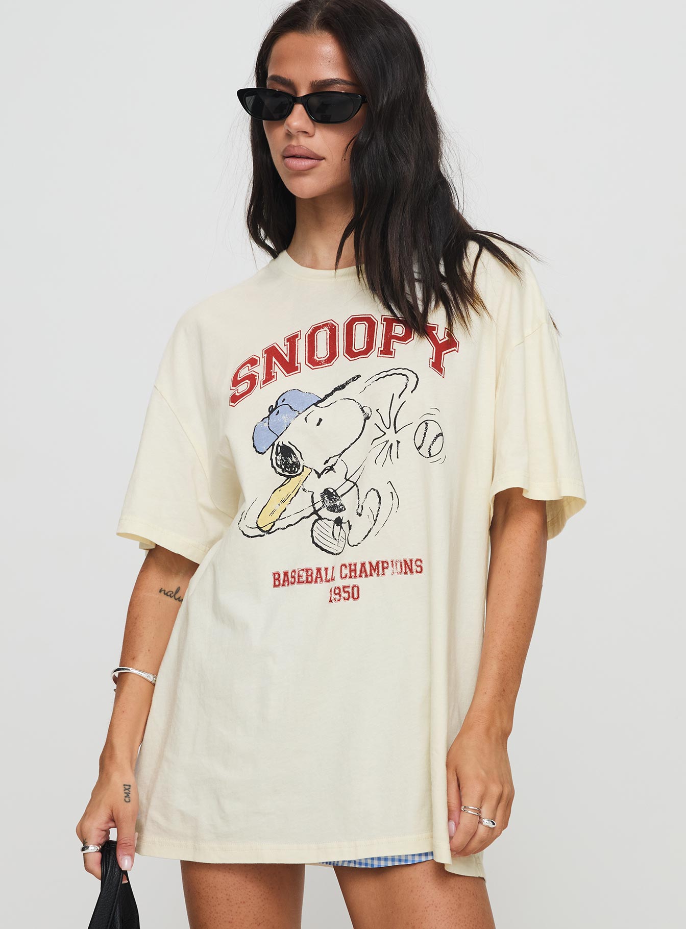 Snoopy Championship Oversized Tee White、mySite、solidvoid
