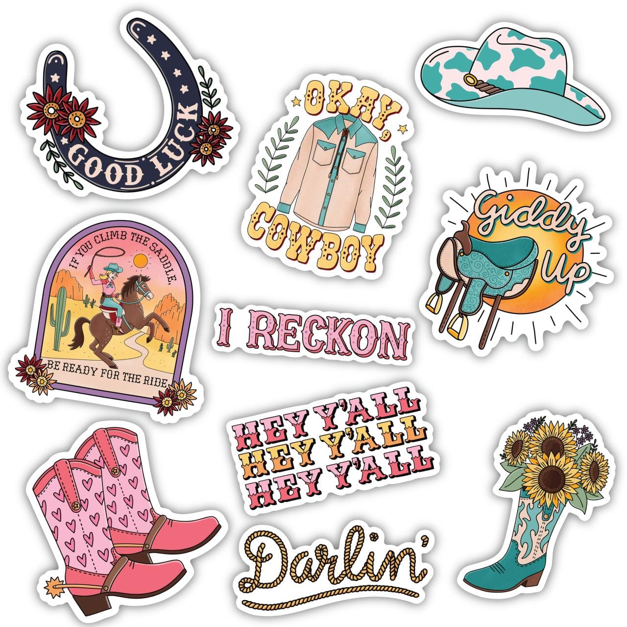  Wild West Stickers - 10 Pack、mySite、ghnorth
