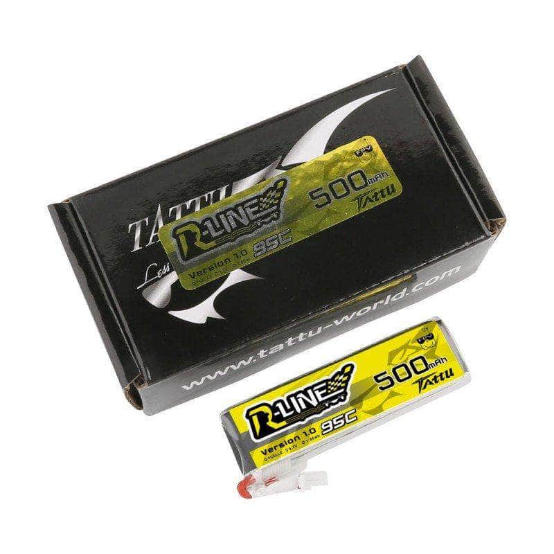 Tattu R-Line 3.7V 1S 500mAh 95C LiPo Whoop/Micro Battery - PH2.0、mySite、merchandisen