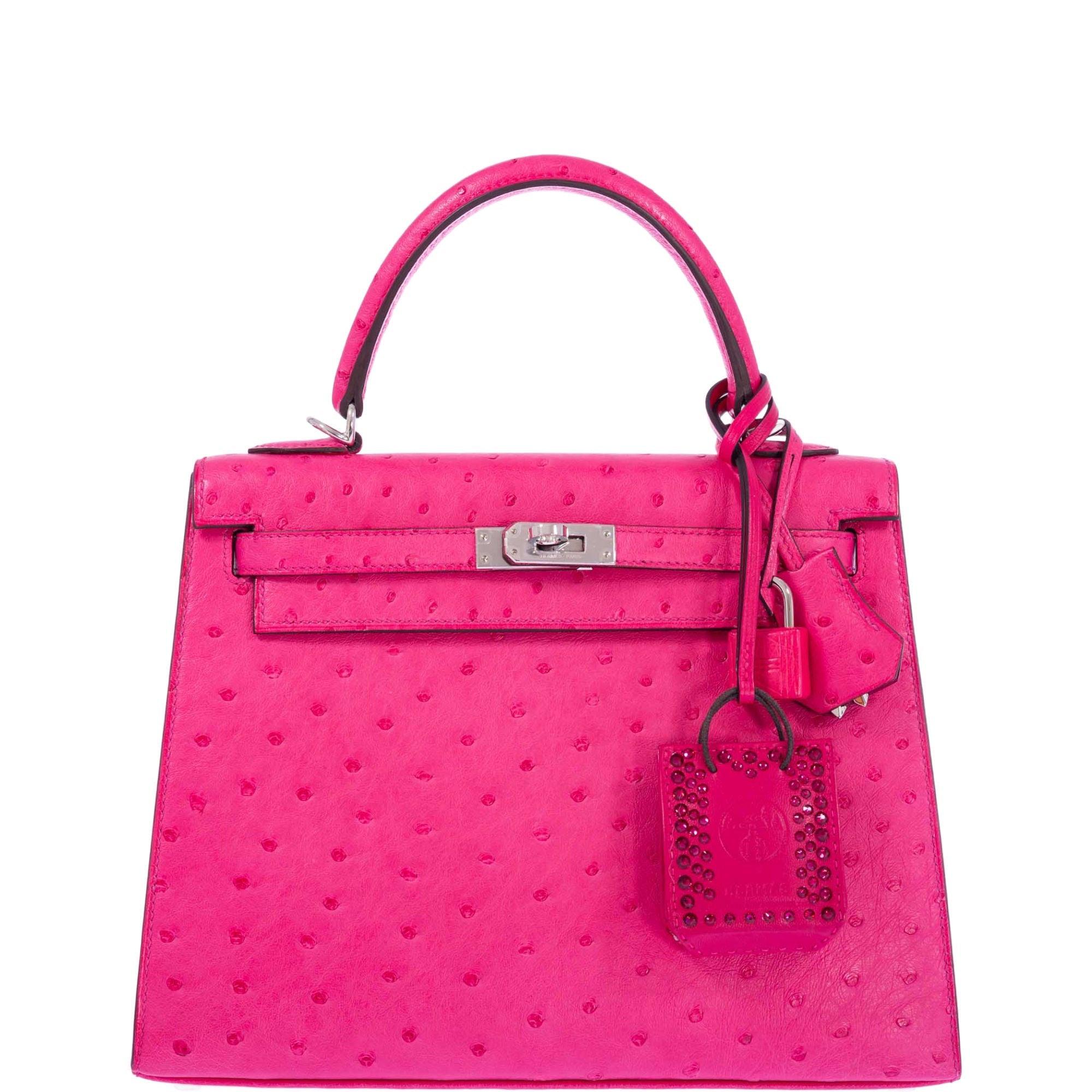 Hermès Milo Lambskin Swift Shopping Bag Charm Rose Mexico Custom Swarovski、mySite、garminoutage.com