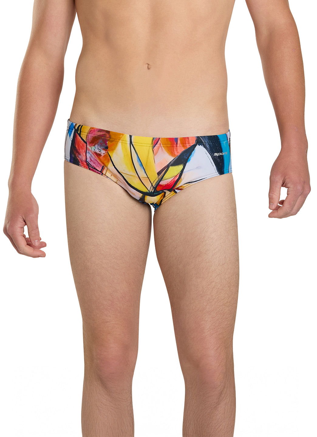 Sporti Abstract Composition Brief Swimsuit (26-40)、mySite、noshort