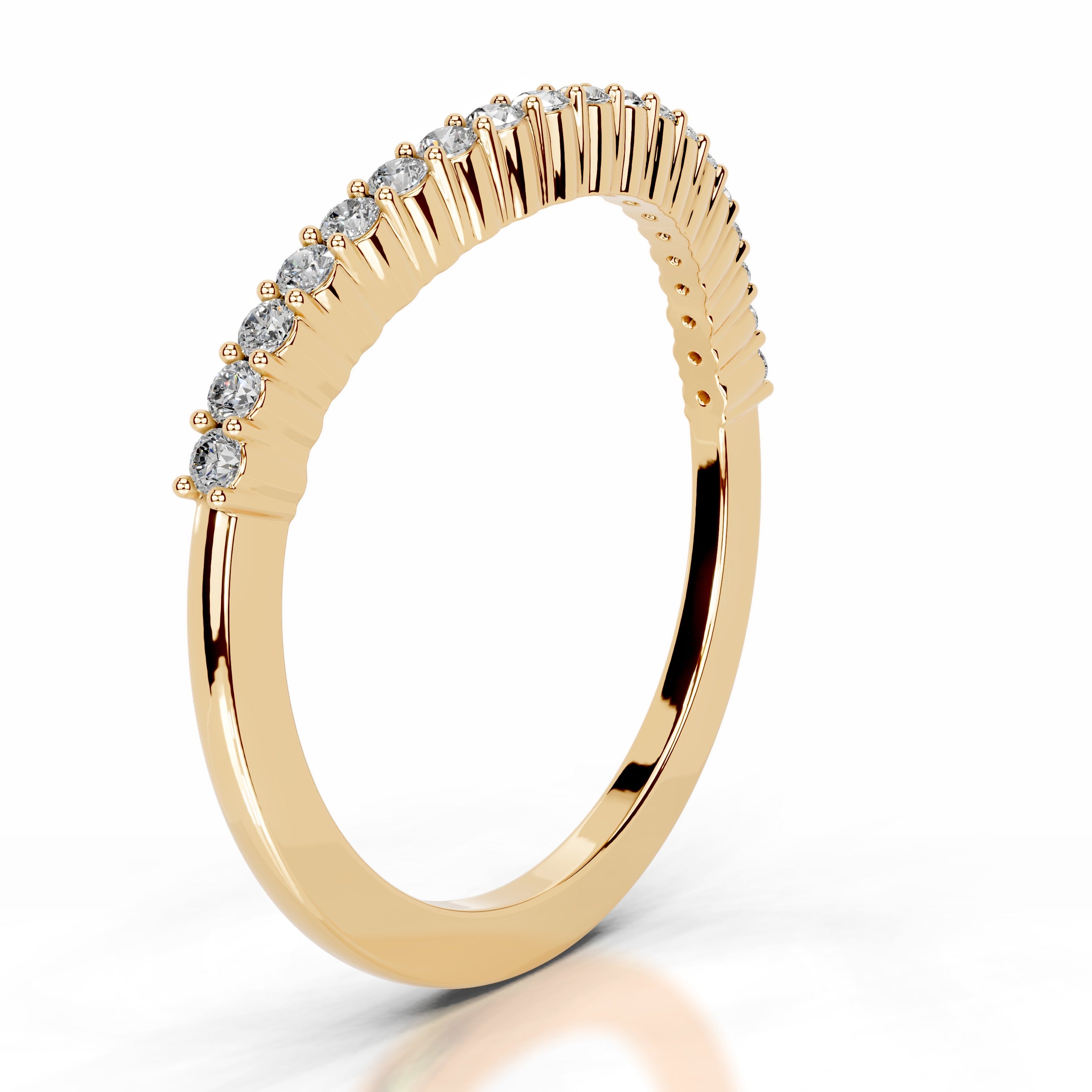 Rowan Lab Grown Diamond Wedding band - 18K Yellow Gold、mySite、hinf8tx79
