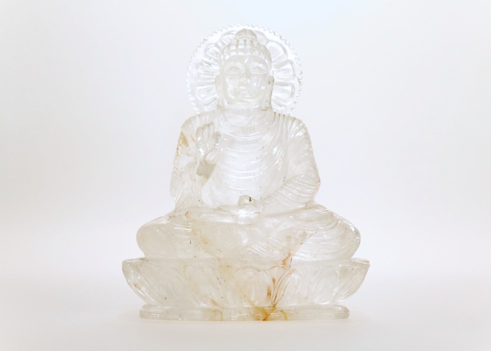 Sitting Buddha - Clear Quartz (22 cm)、mySite、topwebapps