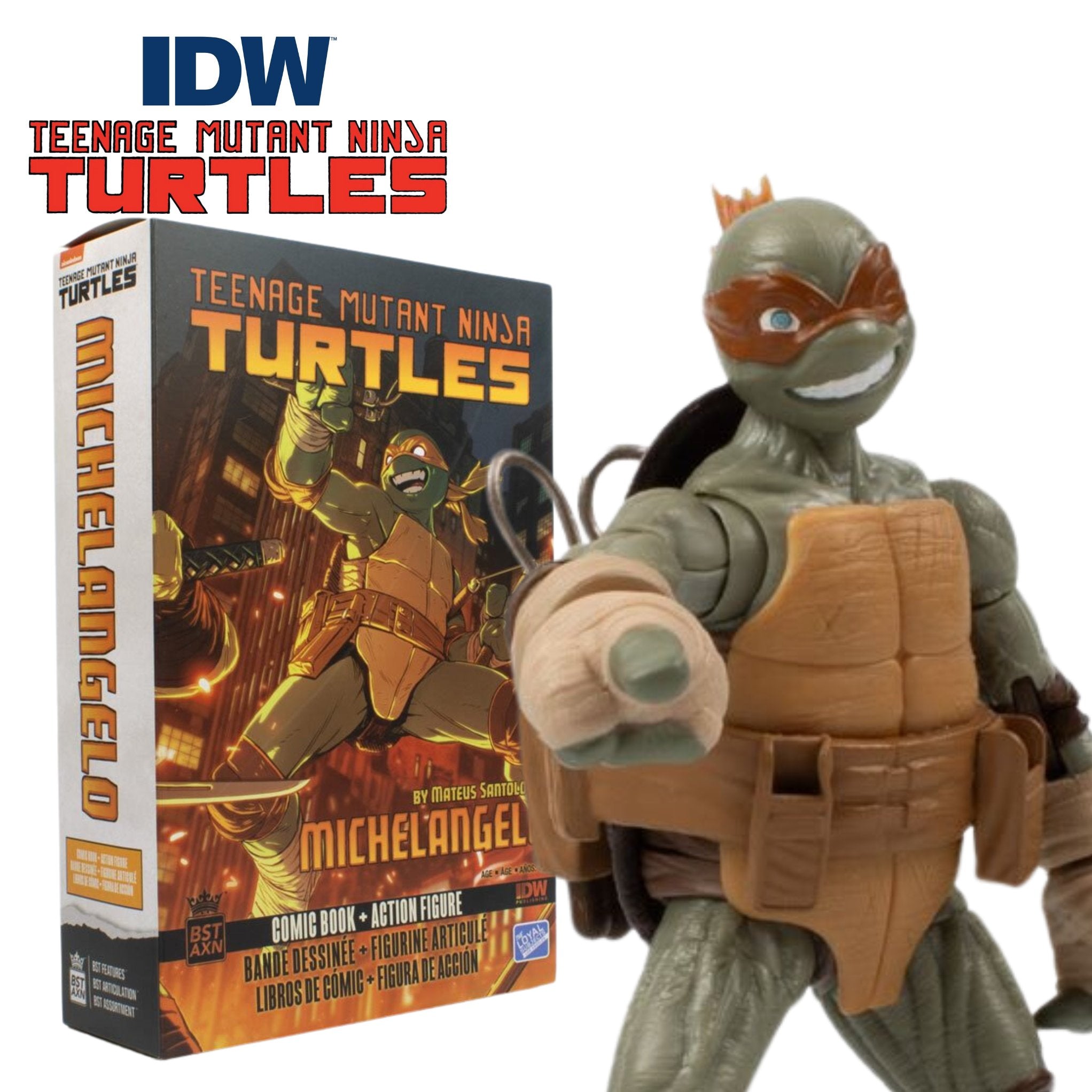 Teenage Mutant Ninja Turtles BST AXN IDW Michelangelo (Figure and Comic Set)、mySite、hgirdovlk