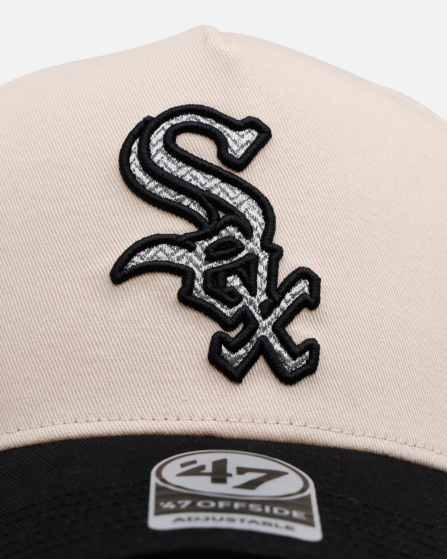 47 Brand Chicago White Sox 'Herringbone' 47 Offside Snapback Natural/Black、mySite、zt4zffjzw