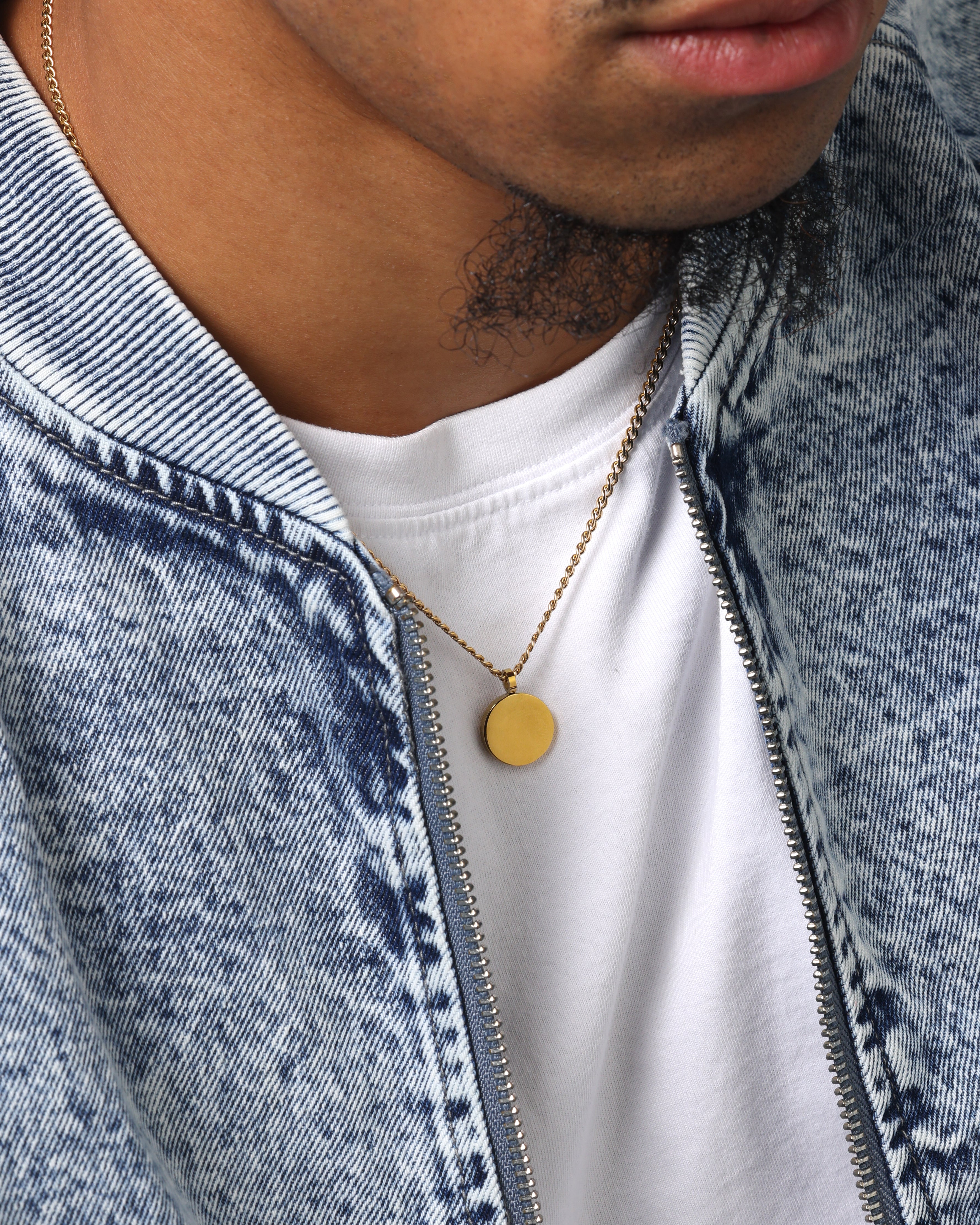 Saint Morta Round Totem Pendant Chain Gold、mySite、zt4zffjzw