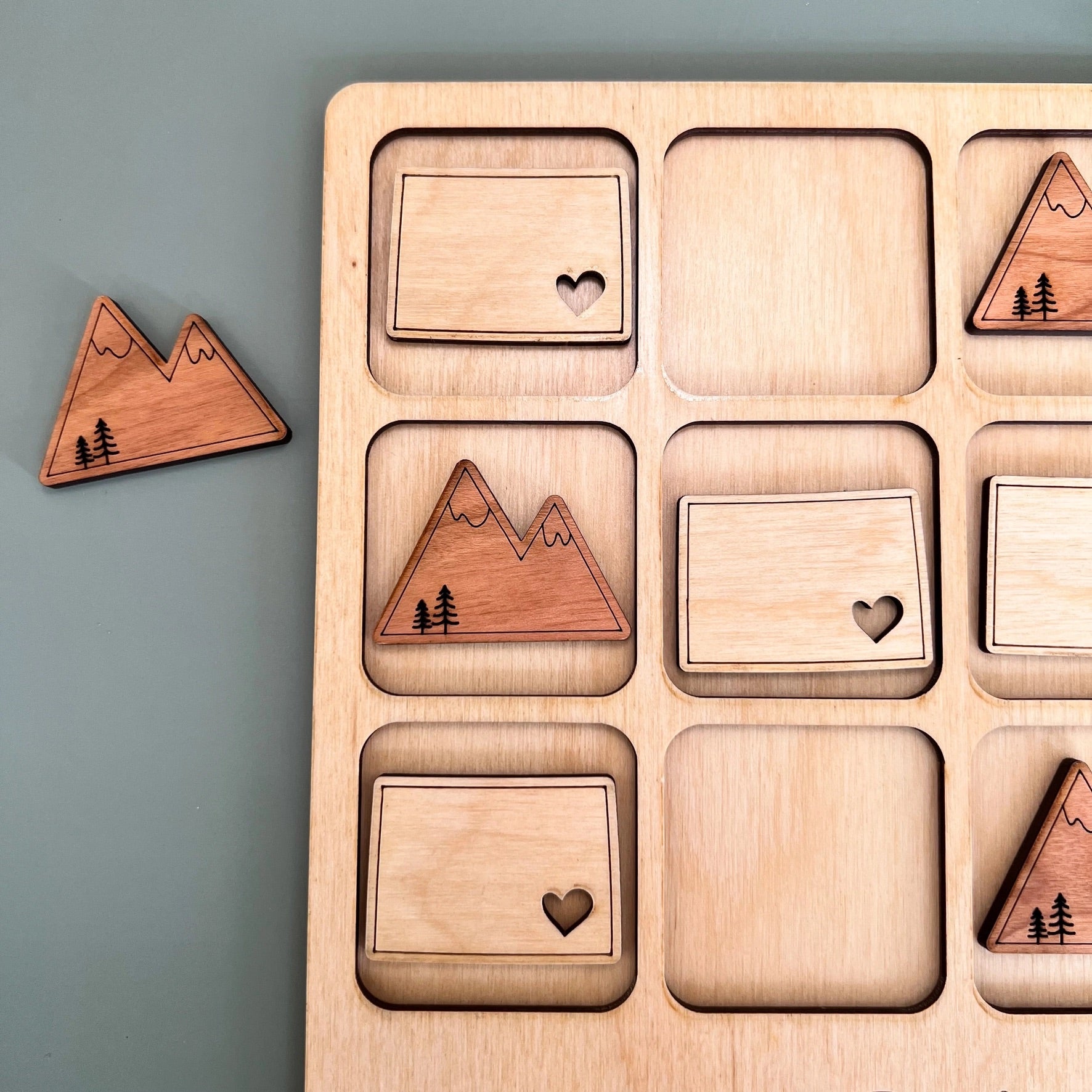 Colorado State Gift - Tic-Tac-Toe Co Game - Customizable、mySite、g9winljtr