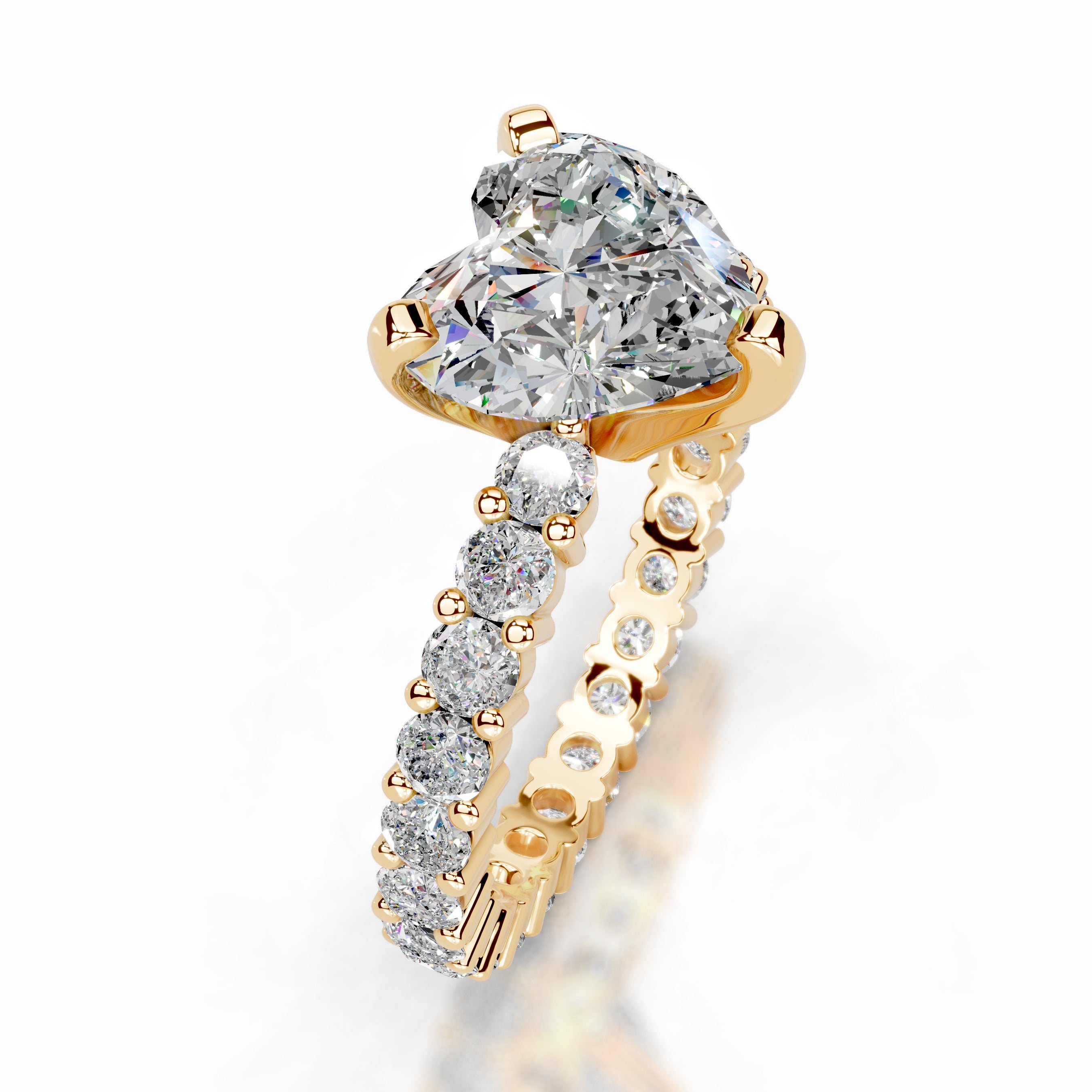 Jenna Moissanite & Diamonds Ring - 18K Yellow Gold、mySite、hinf8tx79