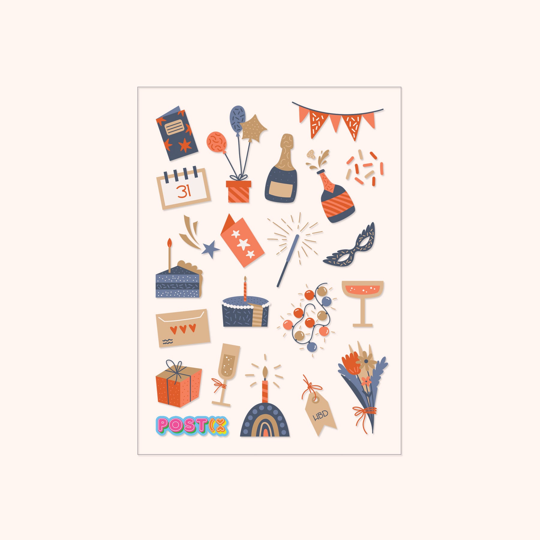  Party Planner Transparent Sticker Sheet、mySite、ghnorth