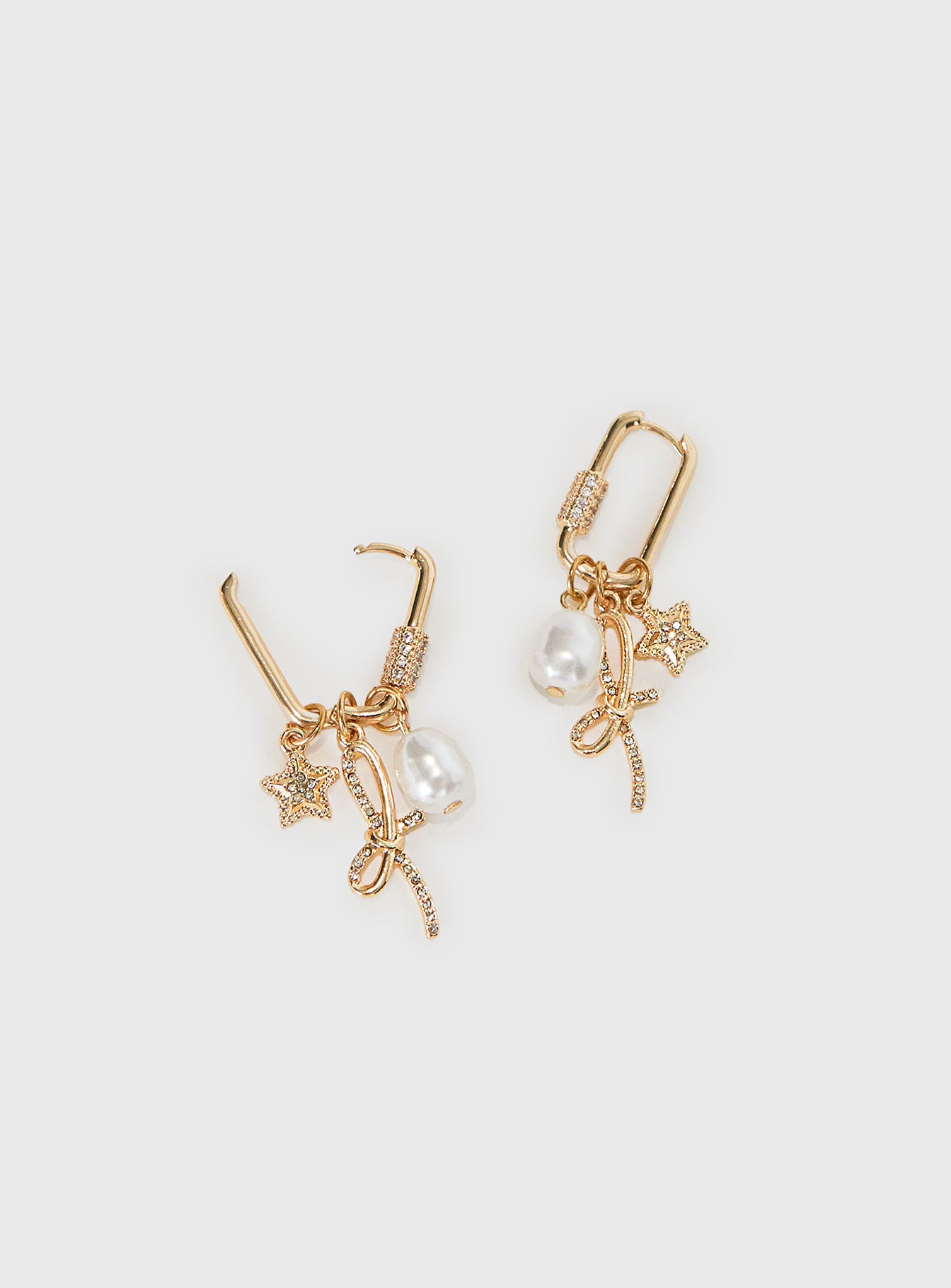 Plus One Charm Earrings Gold、mySite、solidvoid
