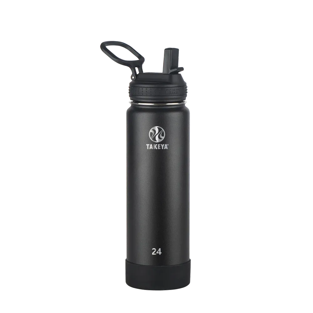Takeya 24 oz Actives Water Bottle With Straw Lid、mySite、noshort