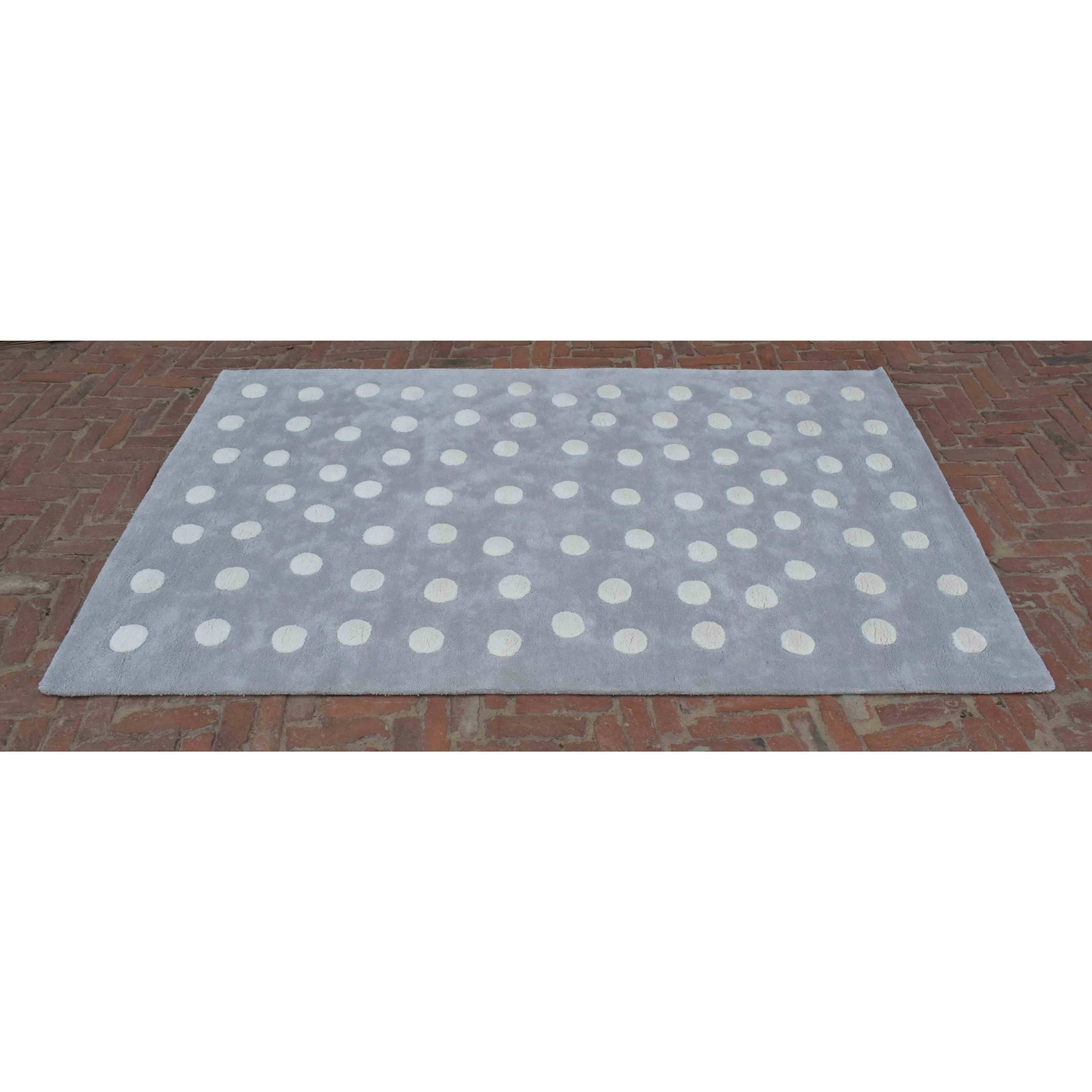 Cotton Grey White Polka Dot Rug、mySite、gigharbornorthrealestate