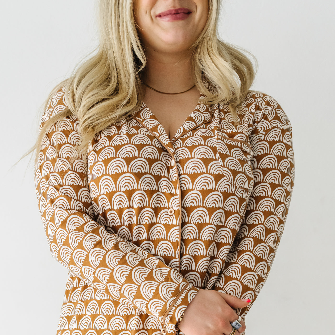 Rust Rainbows Women's Long Sleeve Sleep Shirt、mySite、g9winljtr