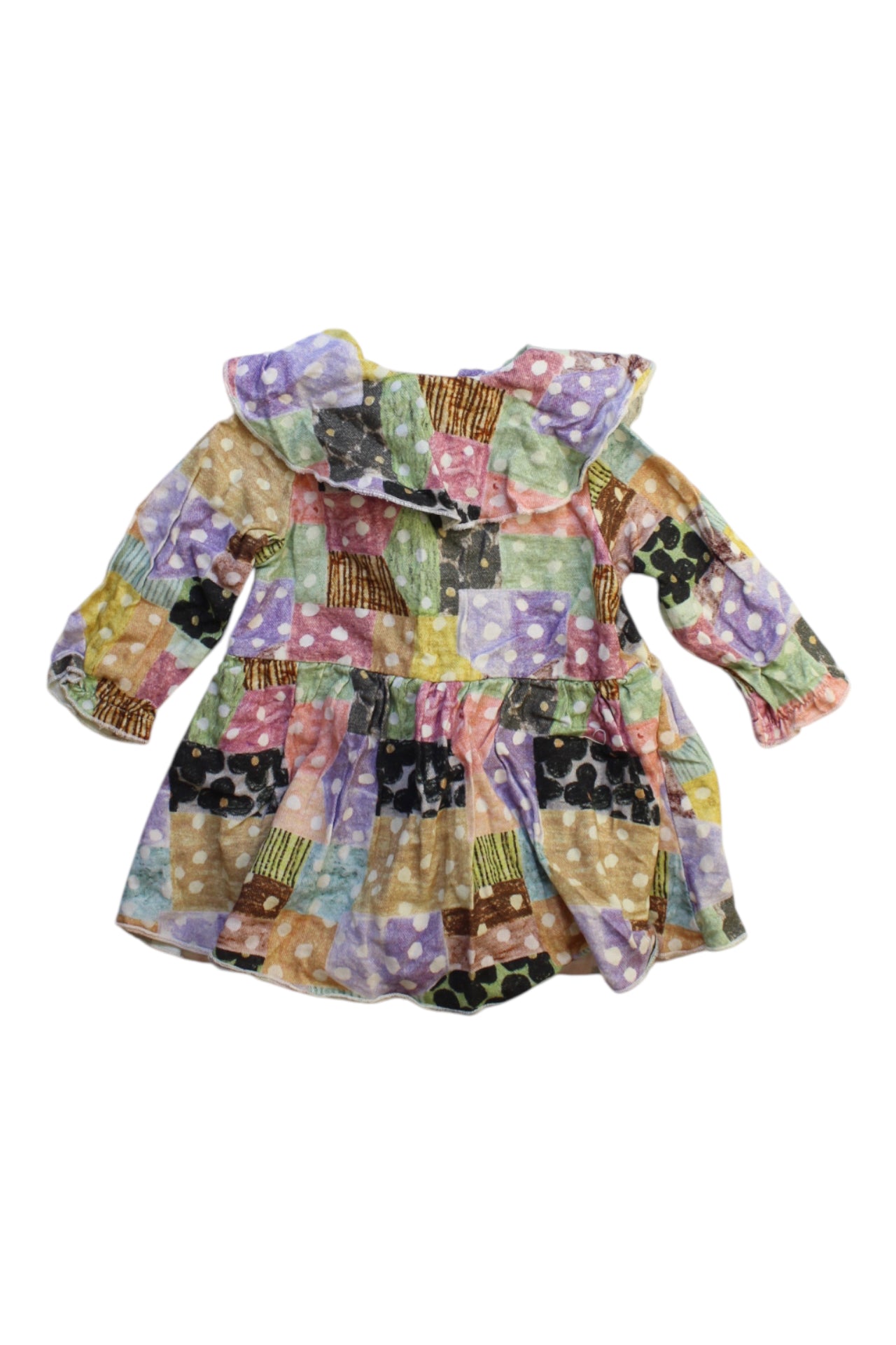 Lastella Patchwork Long Sleeve Dress 3-6M、mySite、g9winljtr