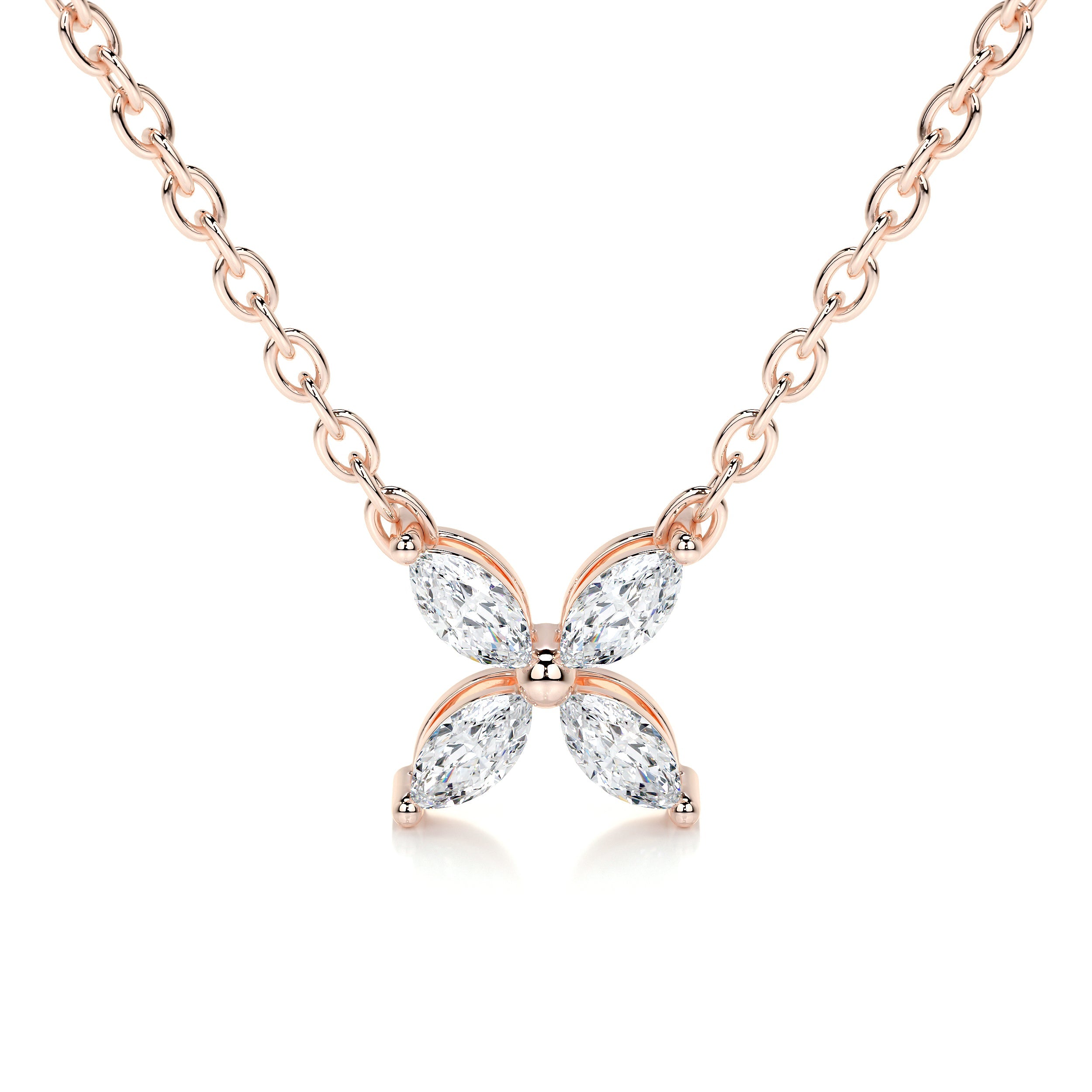 Michelle Lab Grown Diamond Pendant (0.20 Carat) -14K Rose Gold、mySite、hinf8tx79