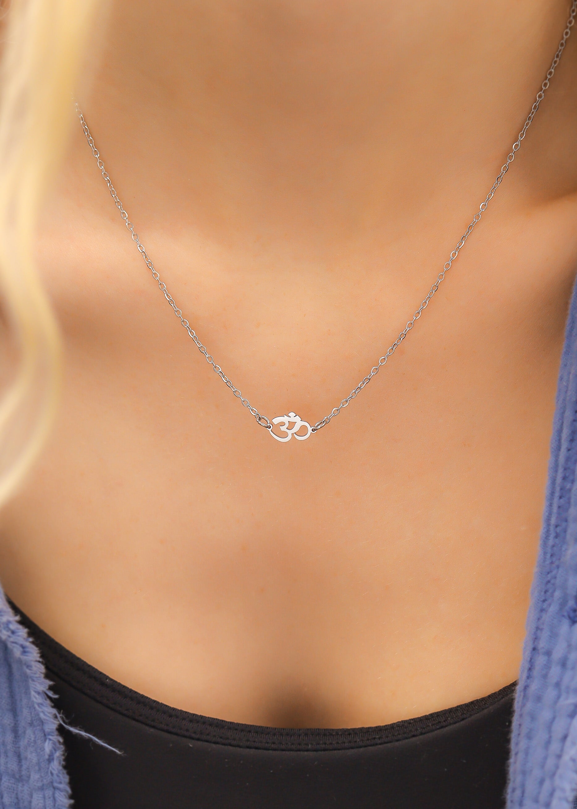 18K Gold PVD Stainless Steel Loop Connector Chain Necklace / CHN9964、mySite、dreamappss