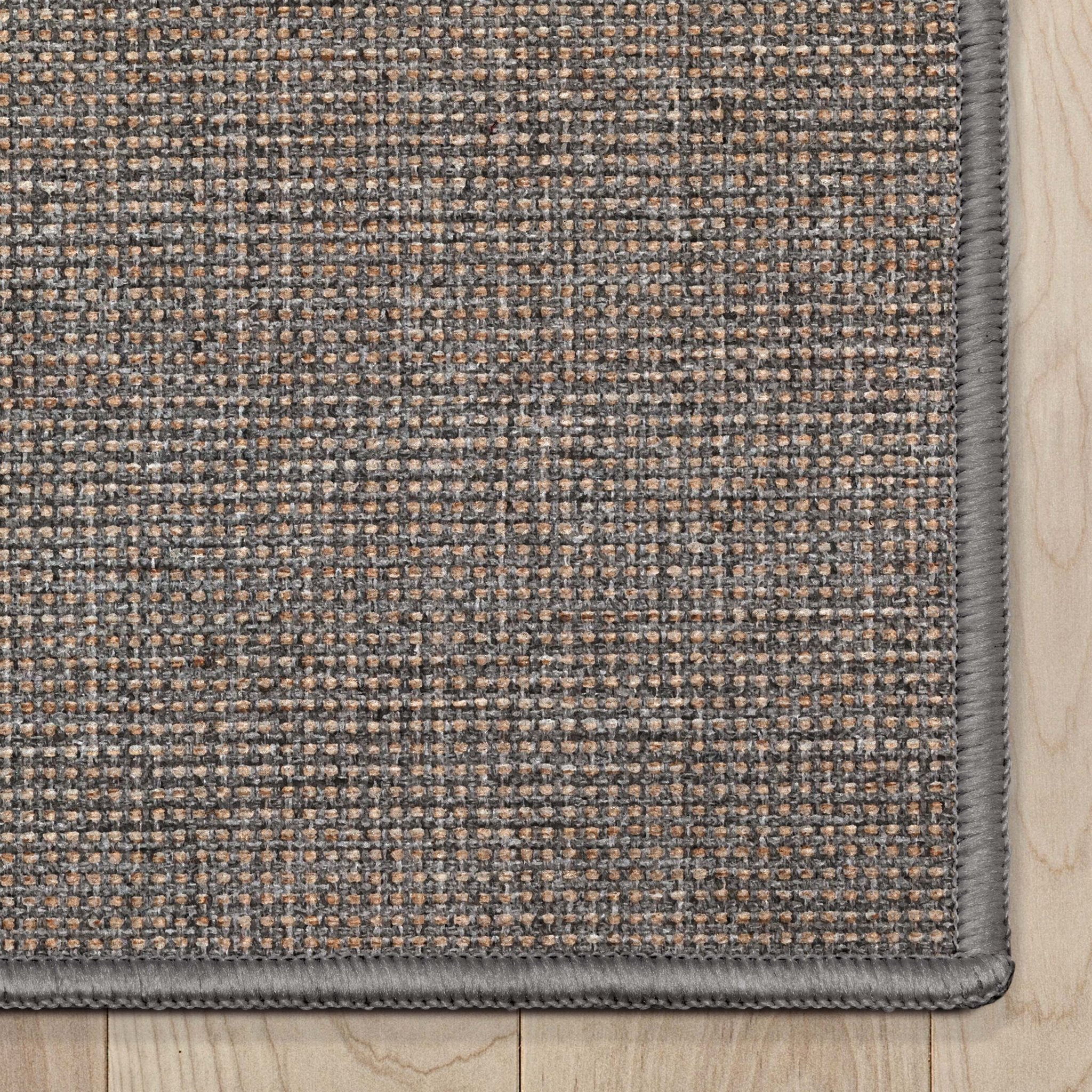Faux-Jute Airedale Solid & Striped Grey Flatweave 5' x 7' Rug、mySite、gigharbornorthrealestate