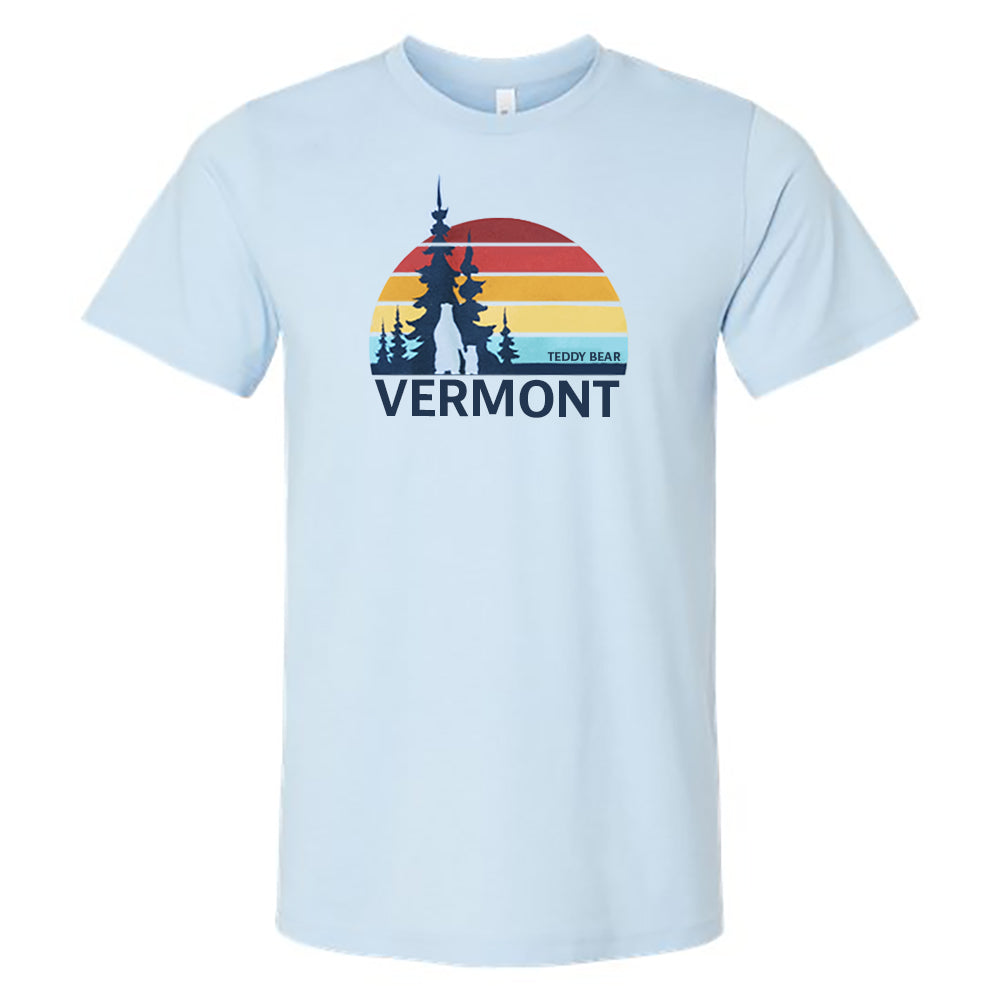 Vermont Sunrise Graphic T-shirt, Light Blue、mySite、g9winljtr